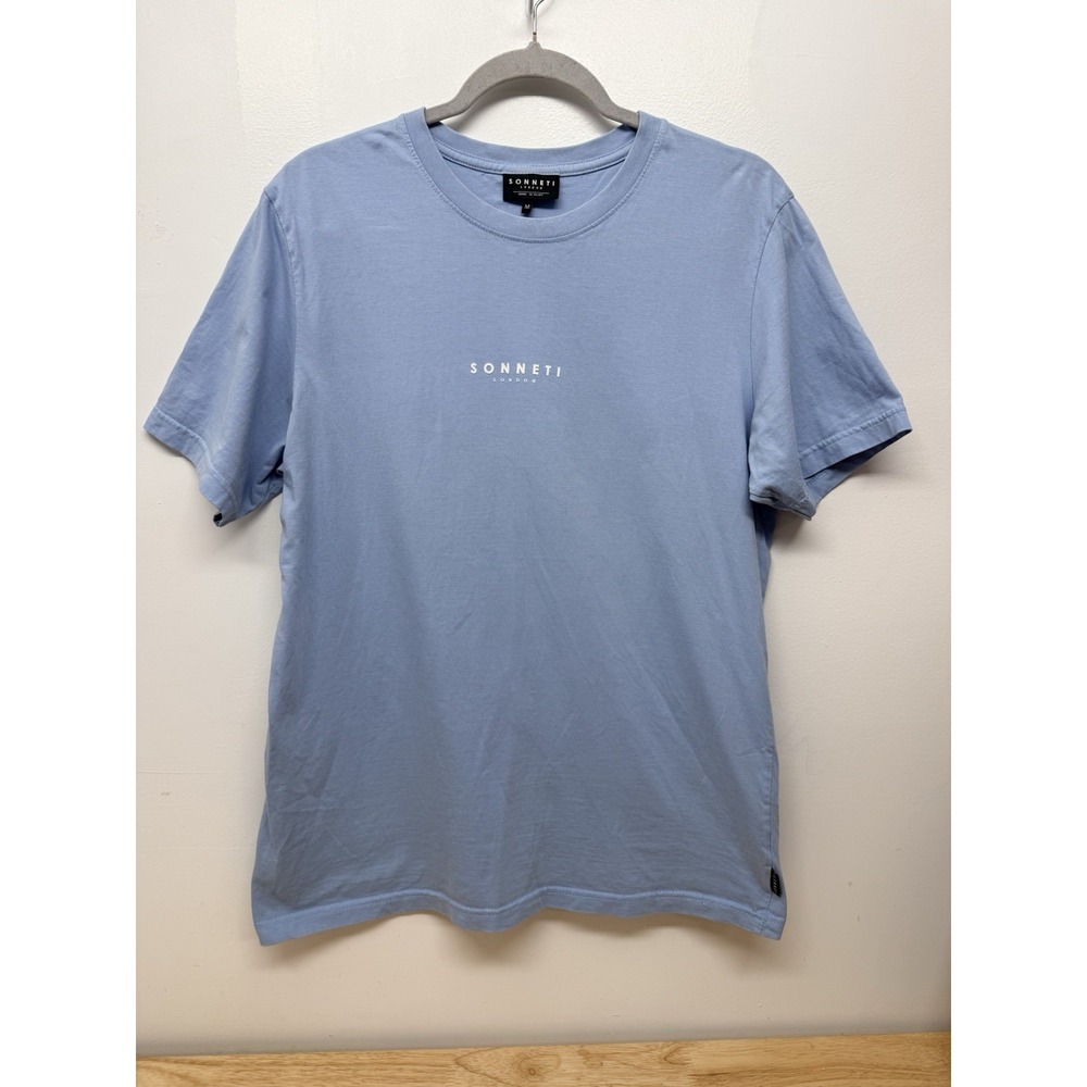 Sonneti London Mens Blue Logo Graphic Crewneck Short Sleeve T-Shirt Medium #22